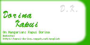 dorina kapui business card